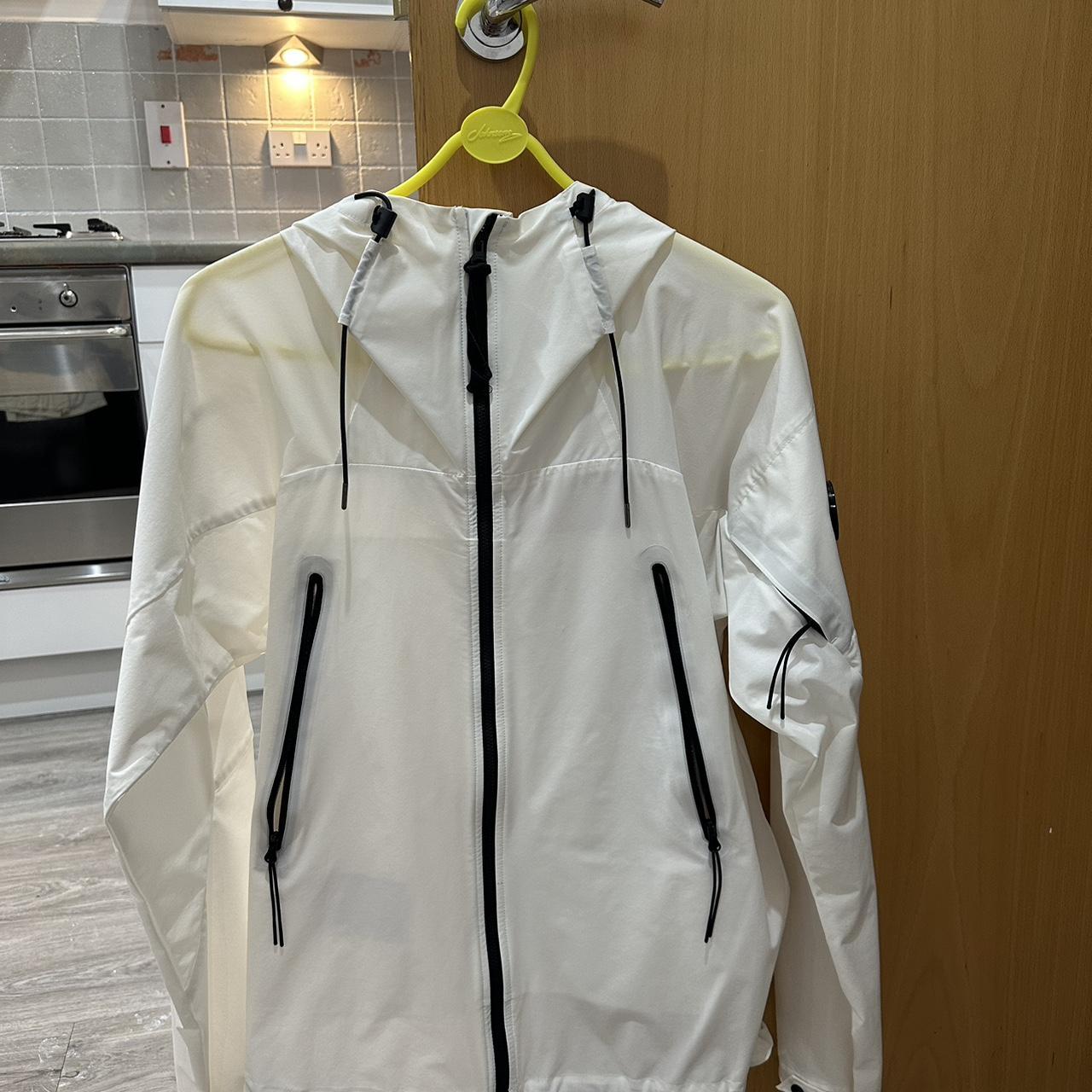 White CP Company jacket, amazing condition - Depop