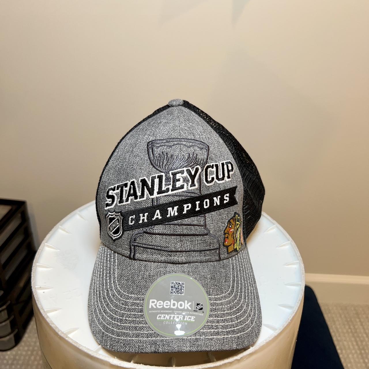 Chicago Blackhawks NHL Reebok Black Military Cadet Flat Top Hat Cap Pa –  East American Sports LLC
