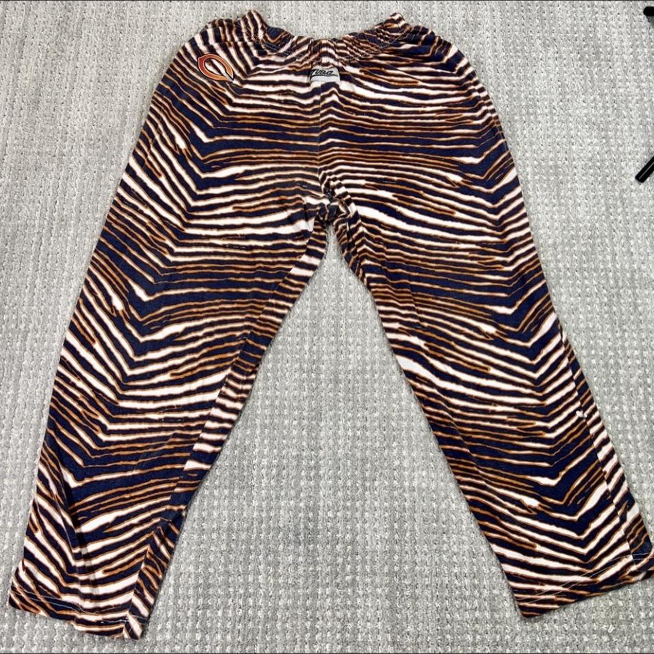 Zubaz NFL Men's Chicago Bears Zebra Outline Print Comfy Pants