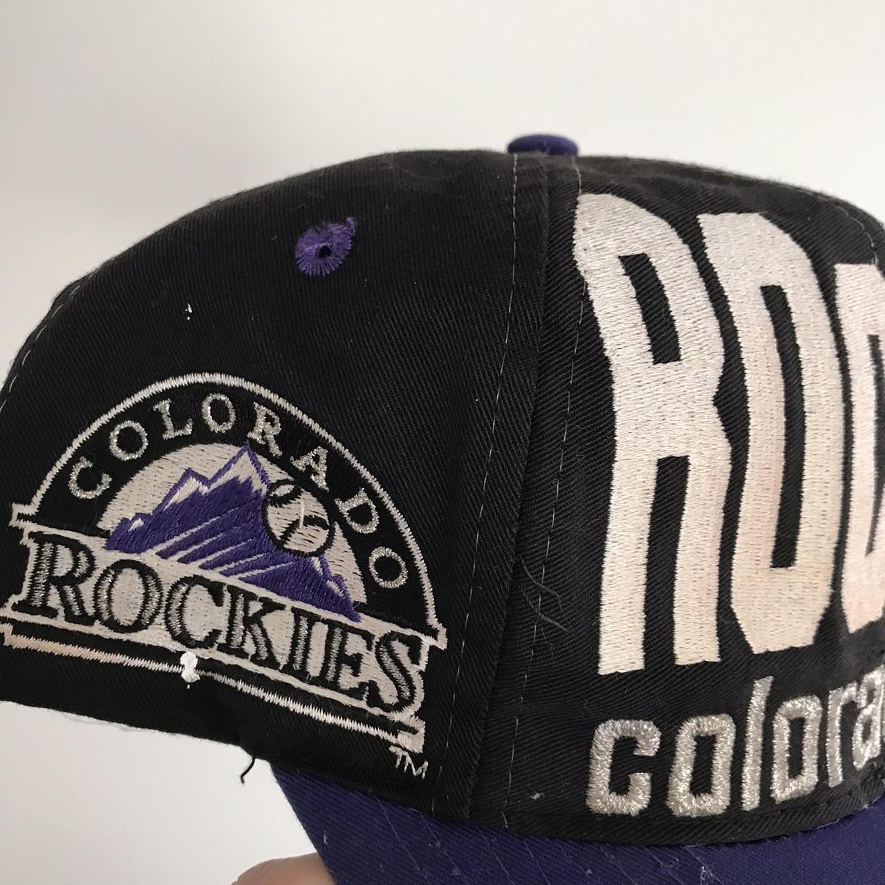 Vintage Logo 7 Colorado Rockies snapback hat in - Depop