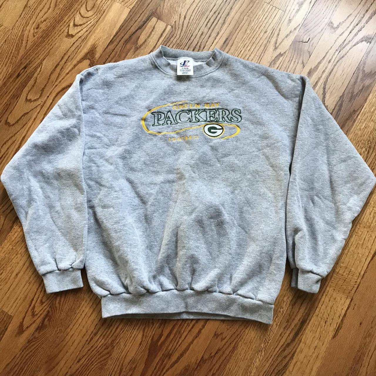 Vintage Green Bay Packers sweatshirt, NFL grey embroidered