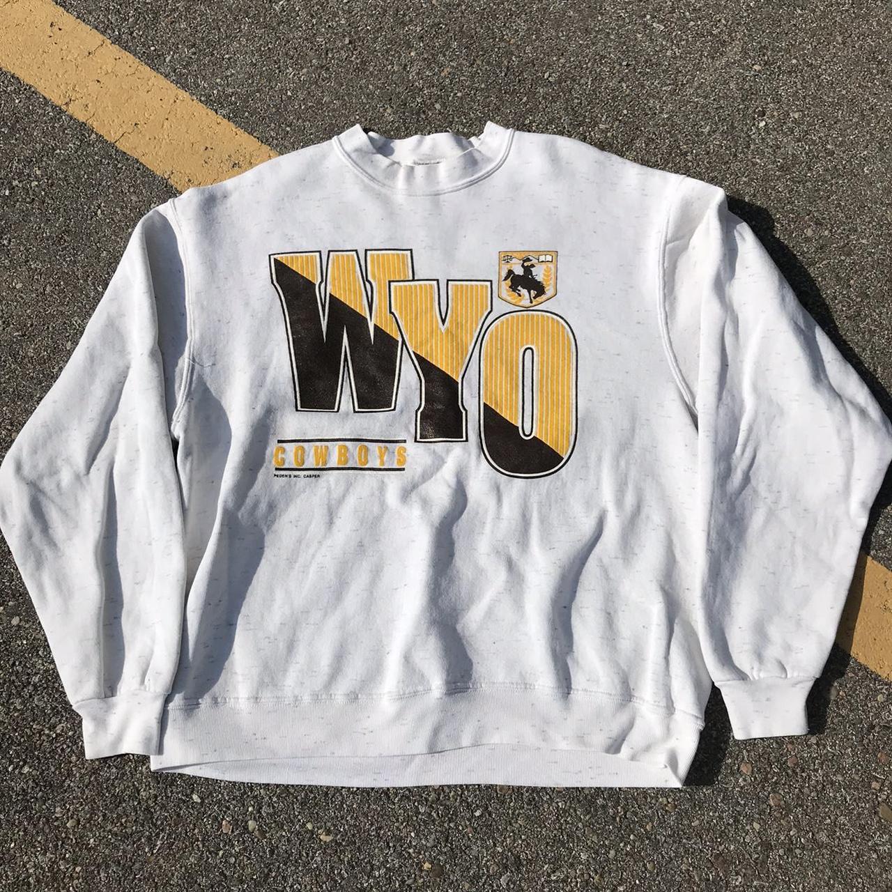 Vintage 90s Wyoming Cowboys Crewneck Sweatshirt Mens