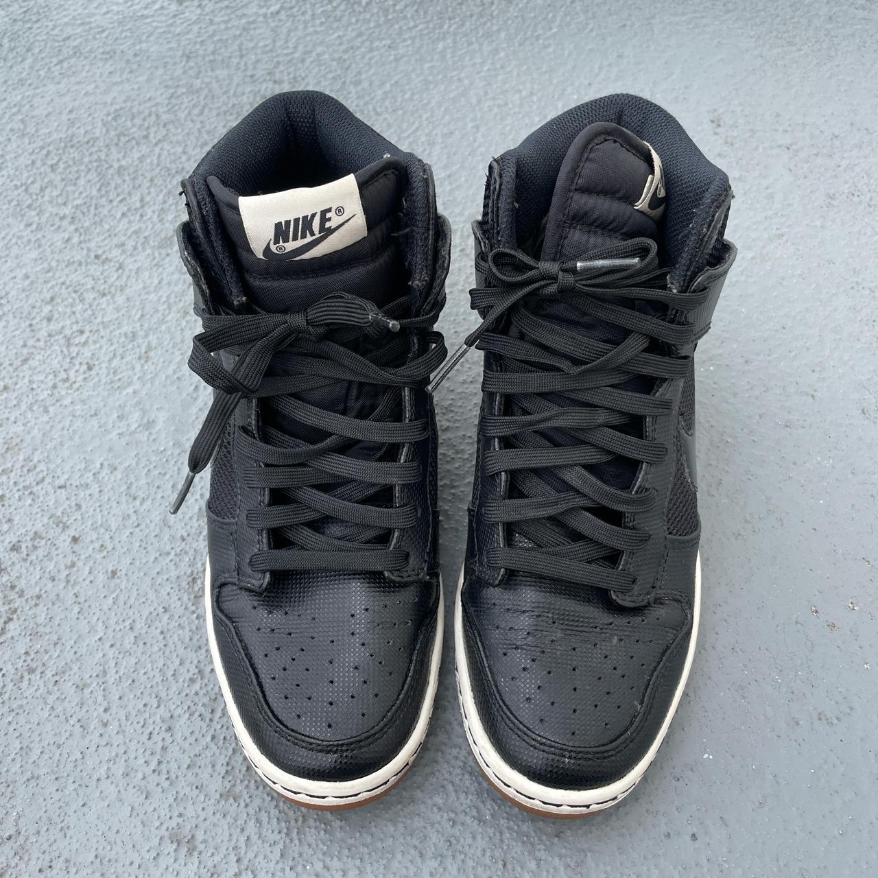 nike dunk sky hi black black sail