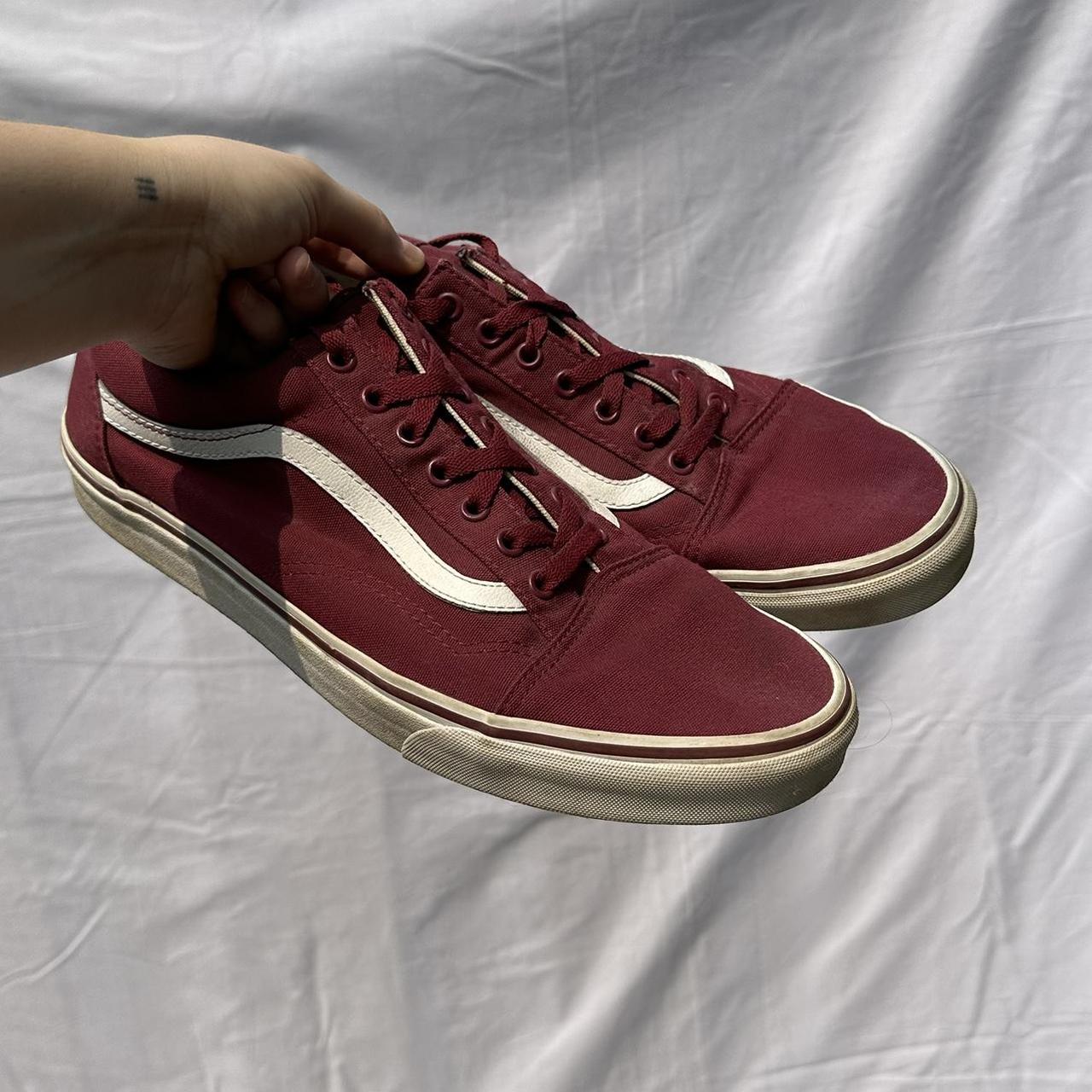Maroon Vans Skate Shoes, Size Men'S 13. Some... - Depop