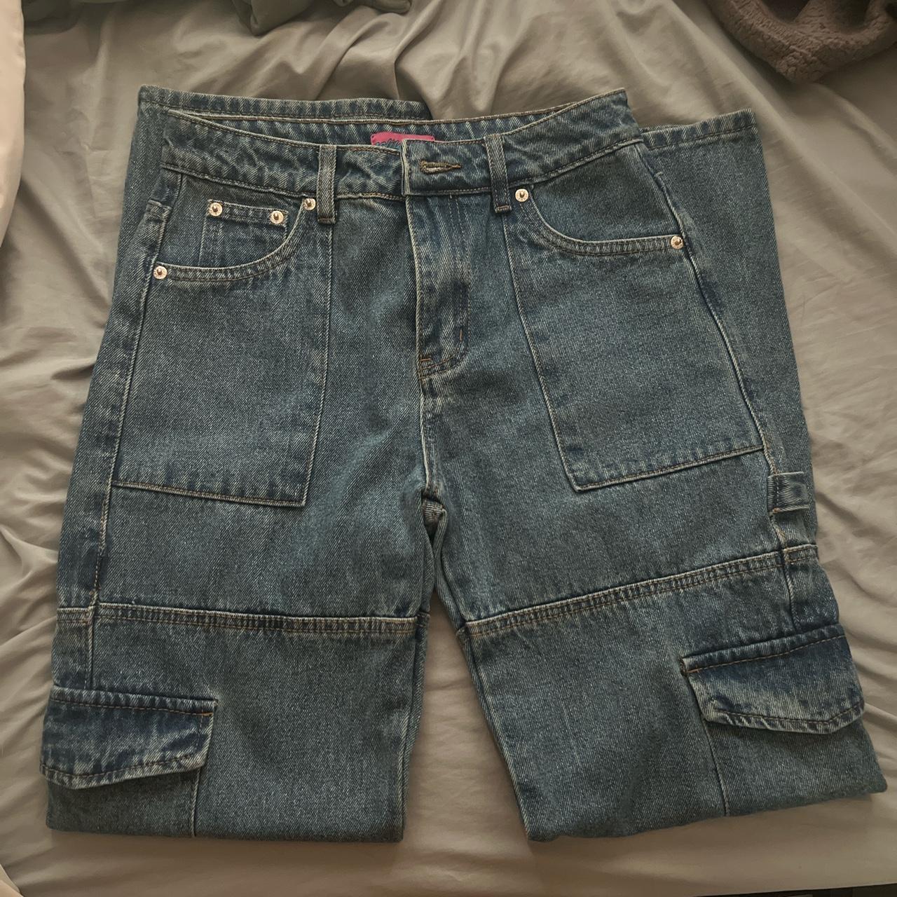 Edikted XS cargo jeans New w/o tags Original price... - Depop