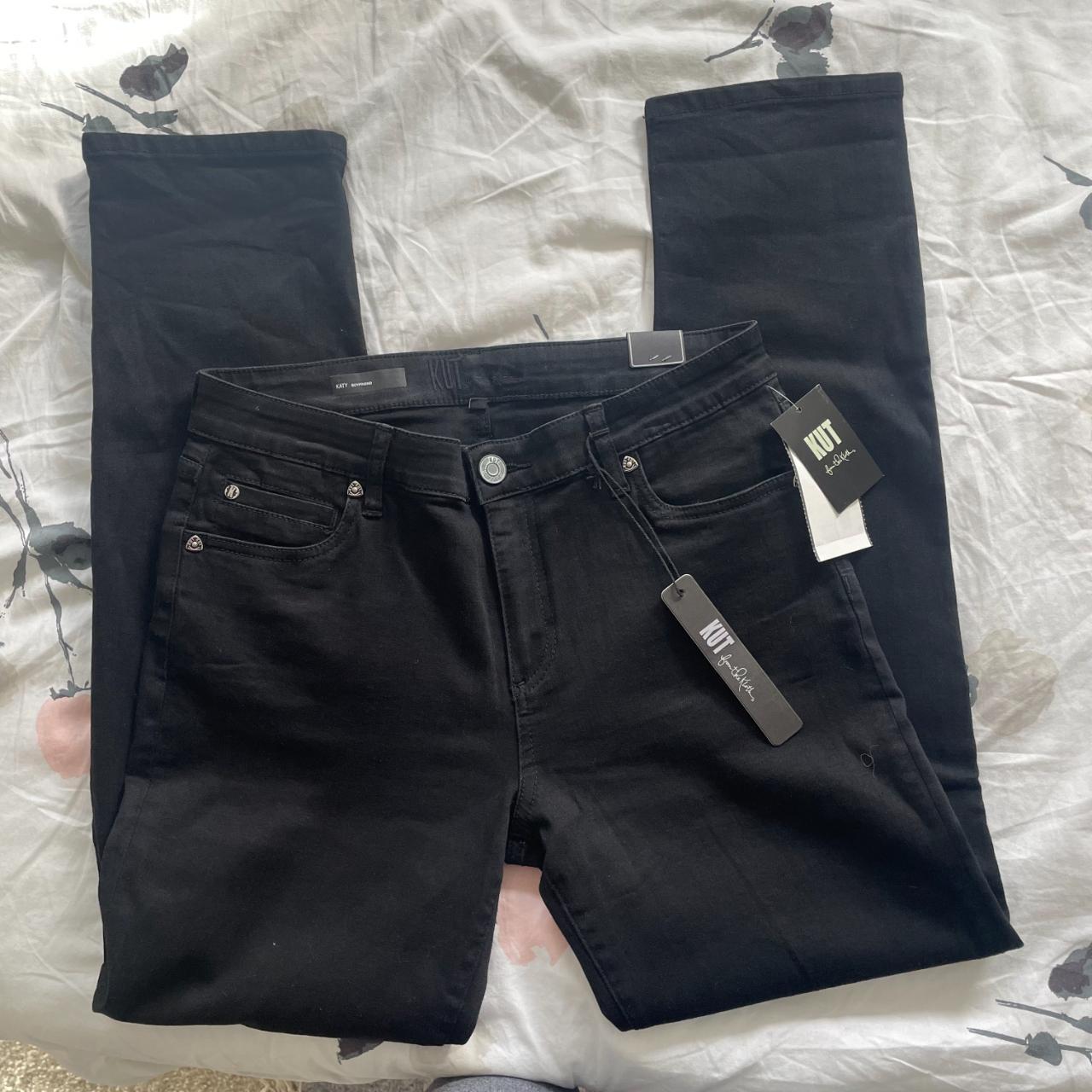 Kut from the Kloth Katy Boyfriend jeans in black... - Depop