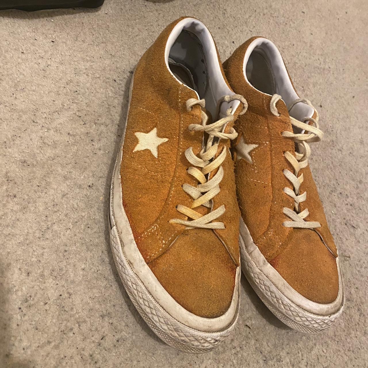 Orange Converse One Stars size 10. Some areas of. Depop