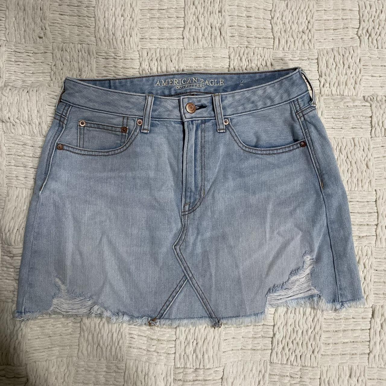 american eagle distressed mini skirt #americaneagle... - Depop