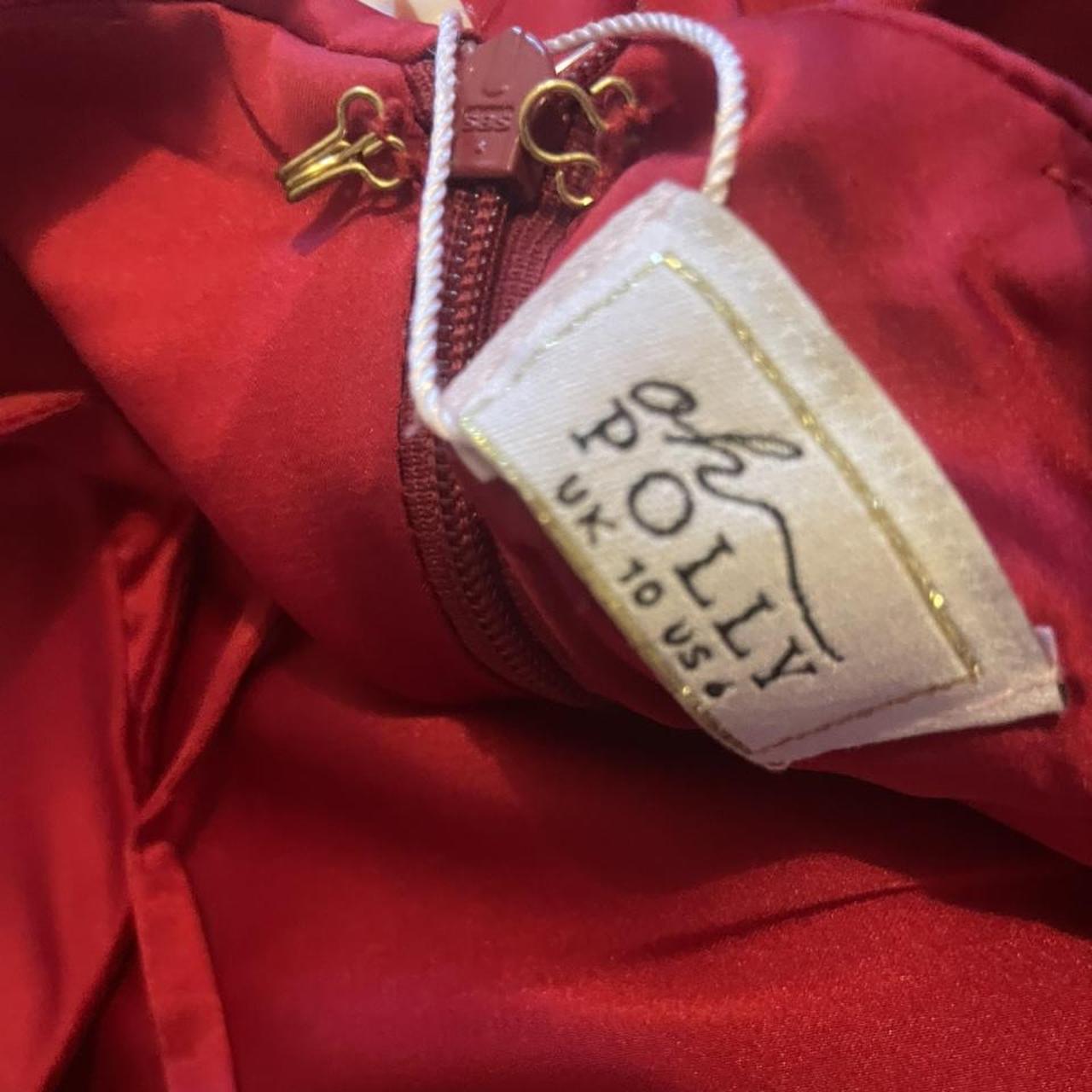 Oh Polly open back red satin mini dress. Two sizes... - Depop