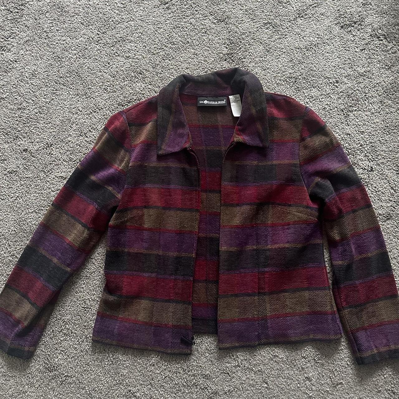 Vintage SAG HARBOR DRESS Zipup Jacket size 8 (fits... Depop