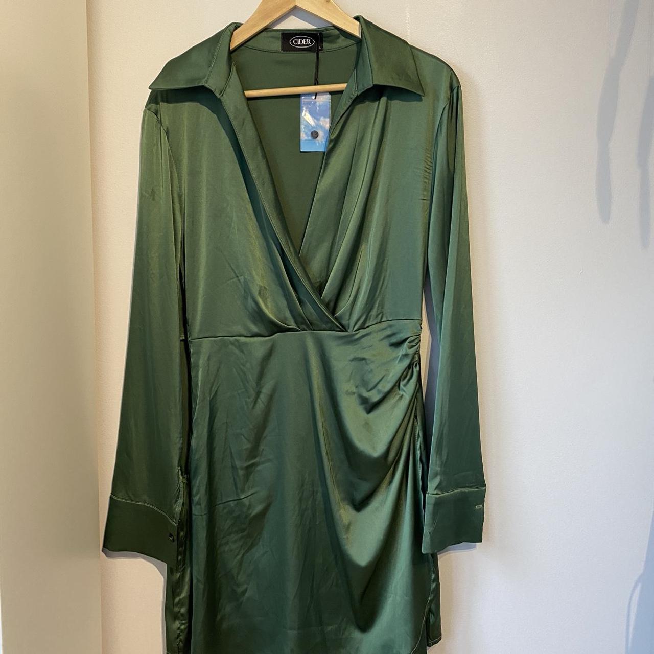Cider Women's Green Dress Depop