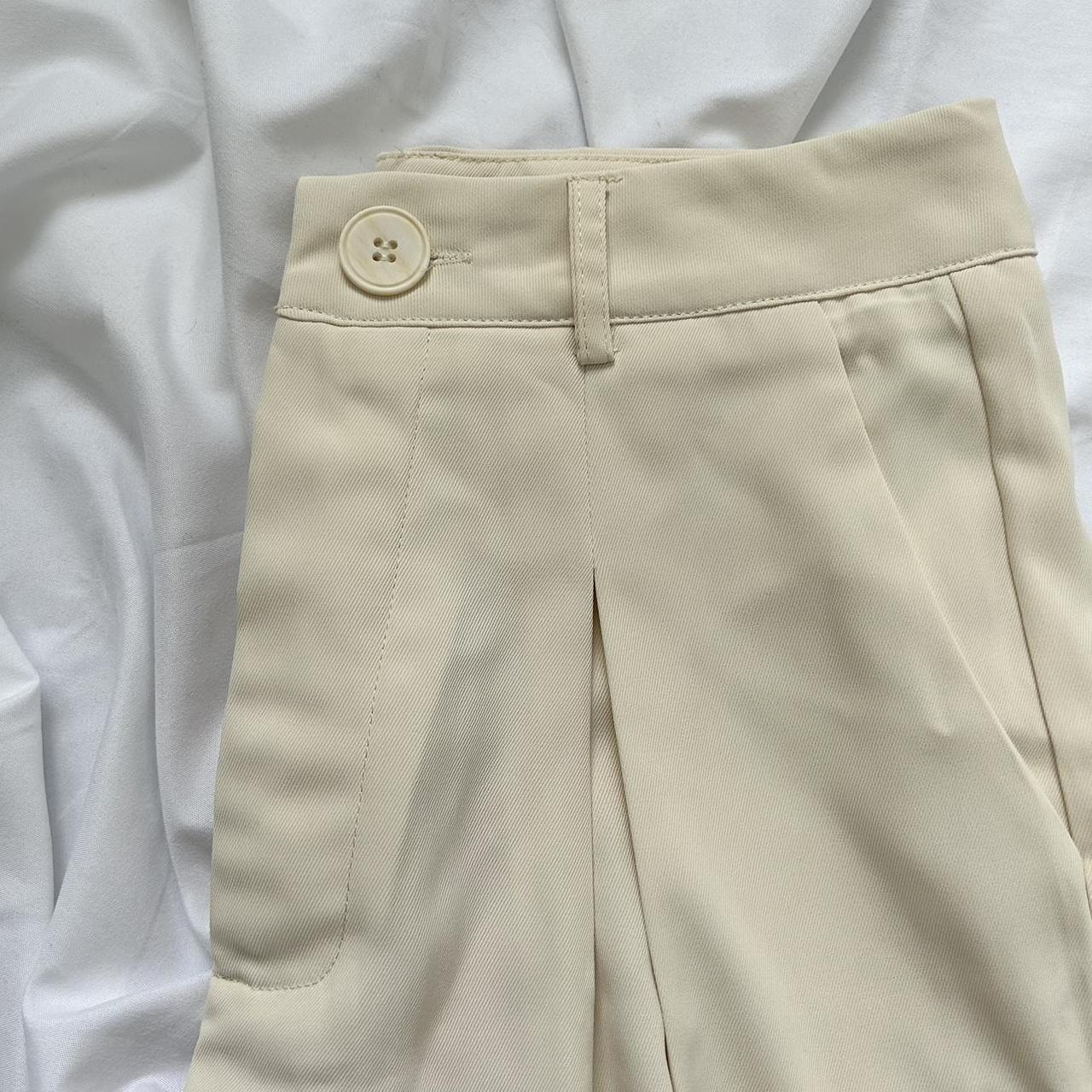 Milk Tea Pleated Wide Leg Trousers - Cider