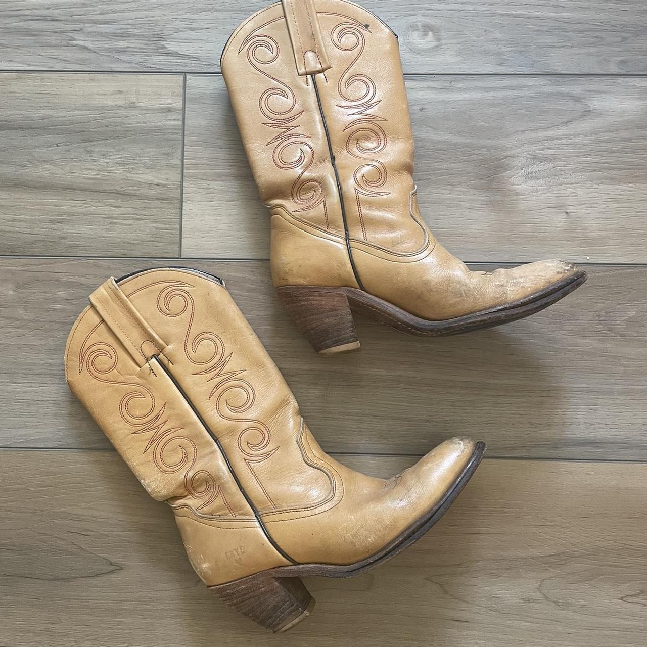 frye cowboy boots womens
