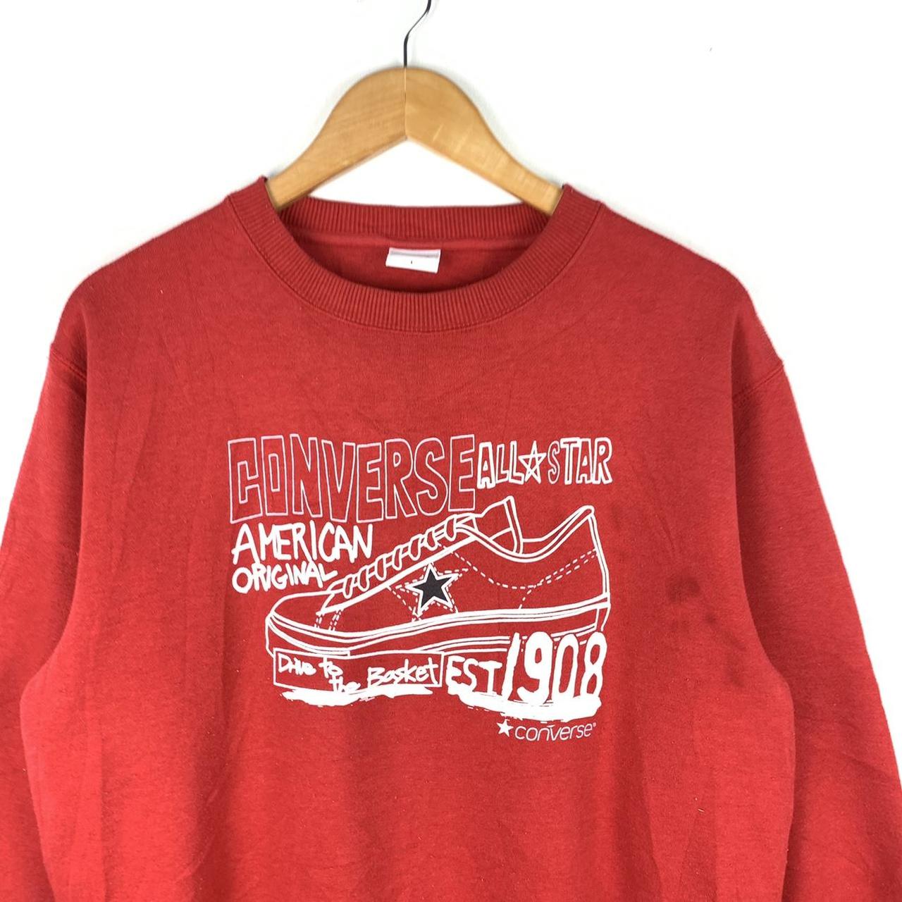 Red deals converse sweatshirt