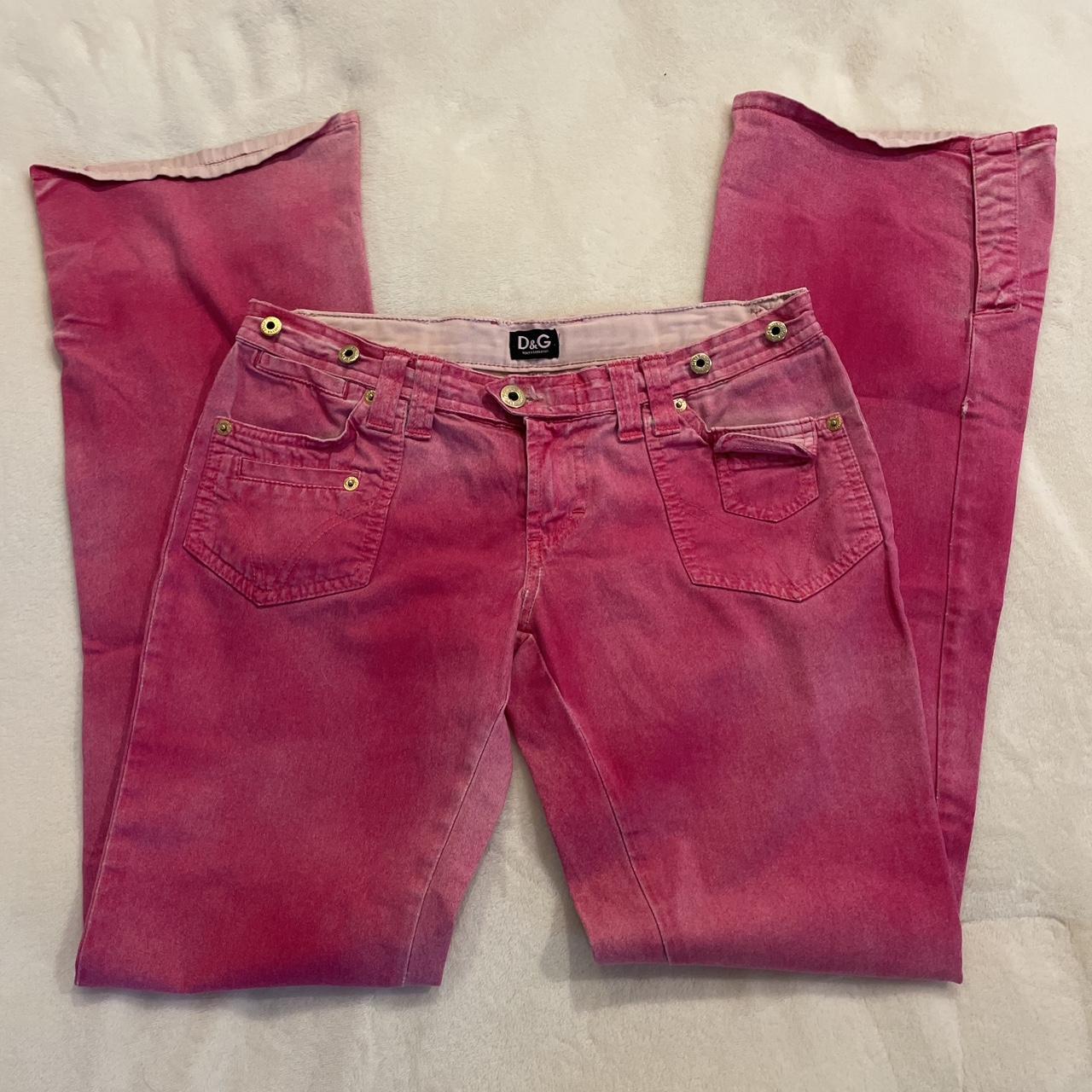 Dolce & Gabbana Women's Pink Jeans | Depop