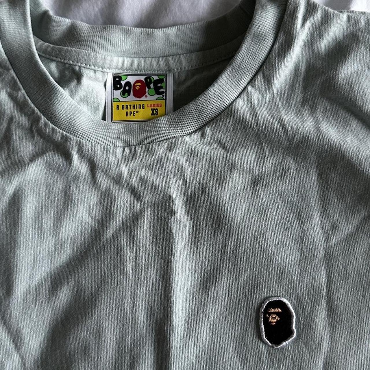 Bape woman’s long sleeve mint green Tshirt in size... Depop
