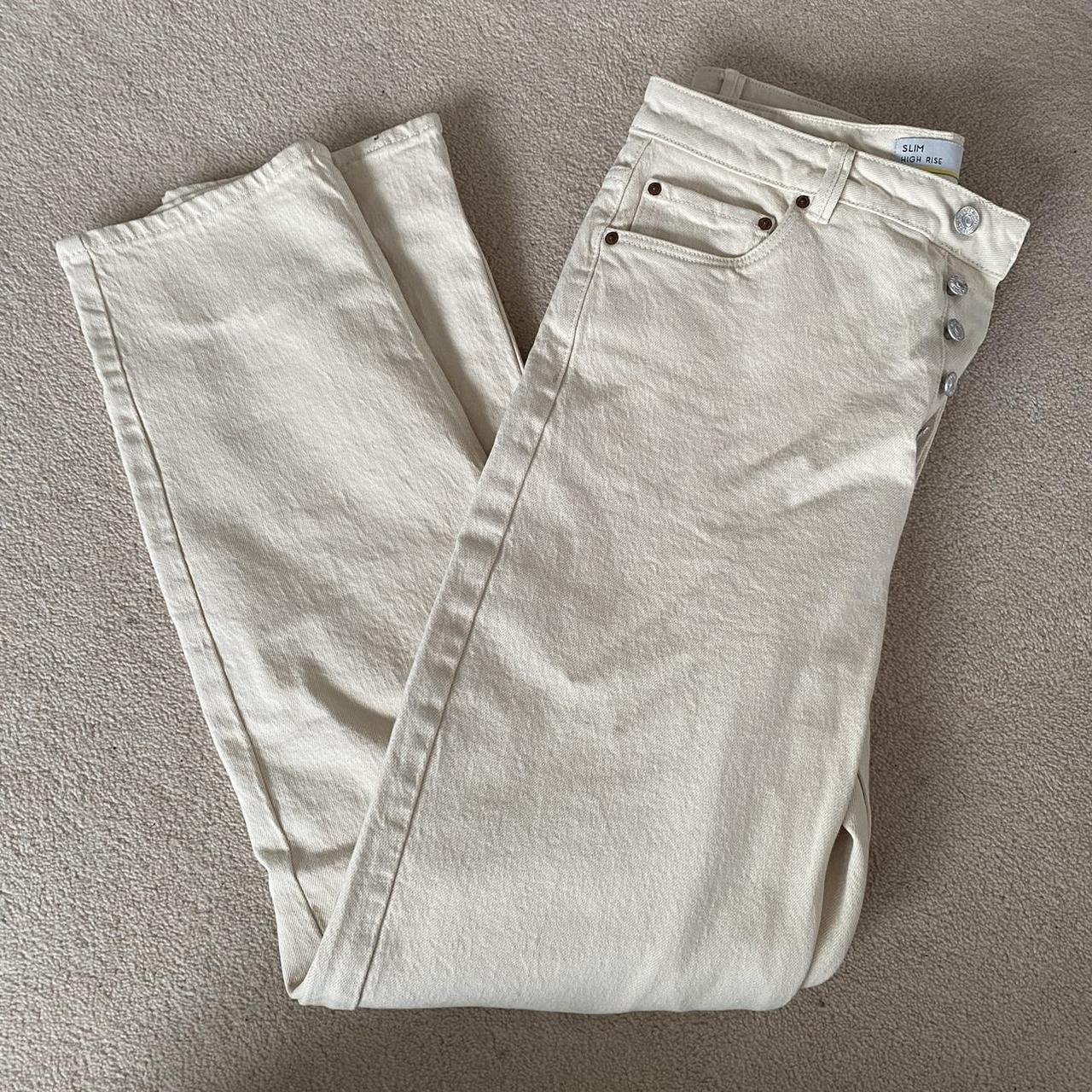 Next high rise slim high rise cream / ecru... Depop