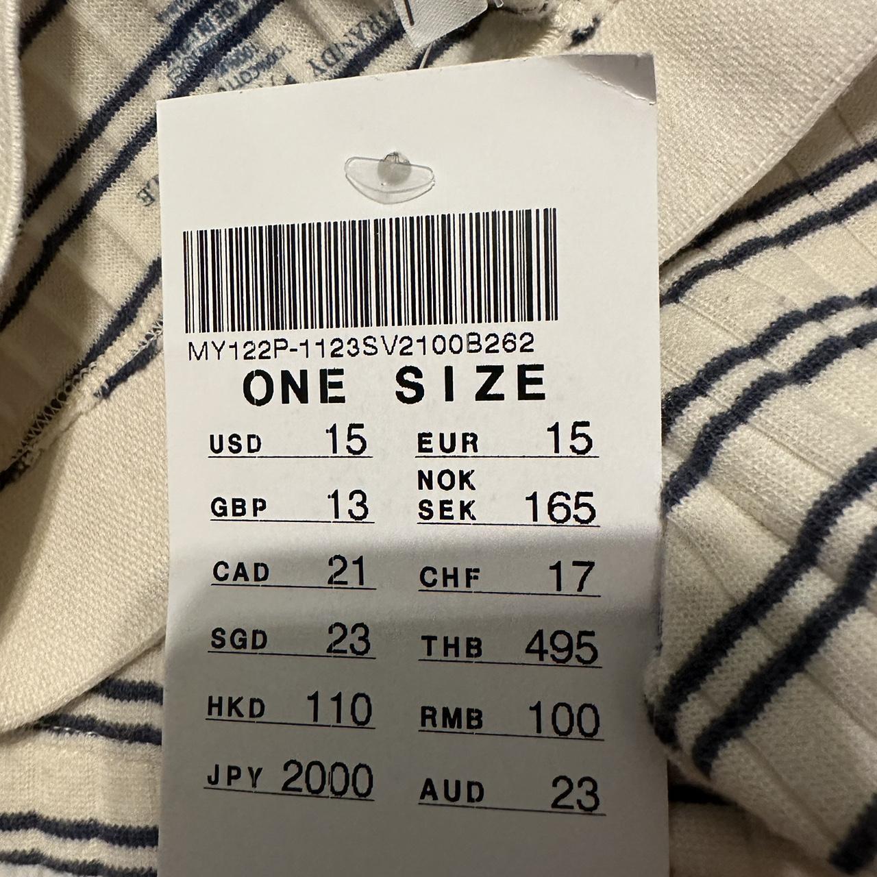 blue and white striped brandy boy shorts 🫐 brand new... Depop