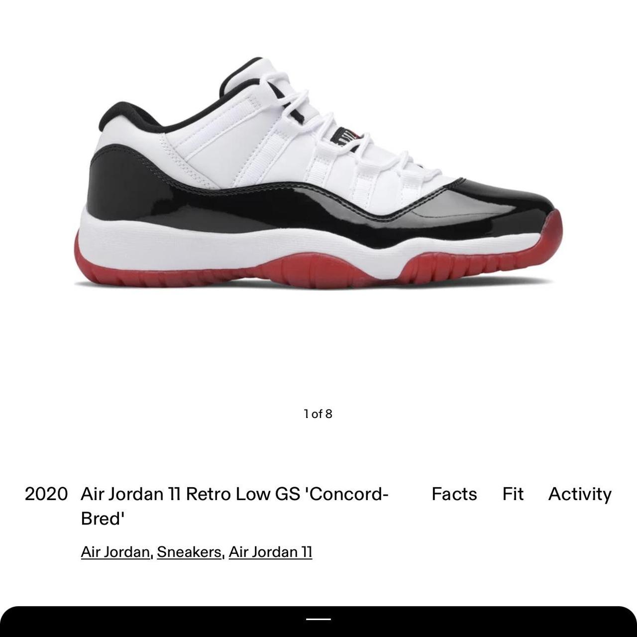 2020 air Jordan 11 retro low concord breds 4.5 Y