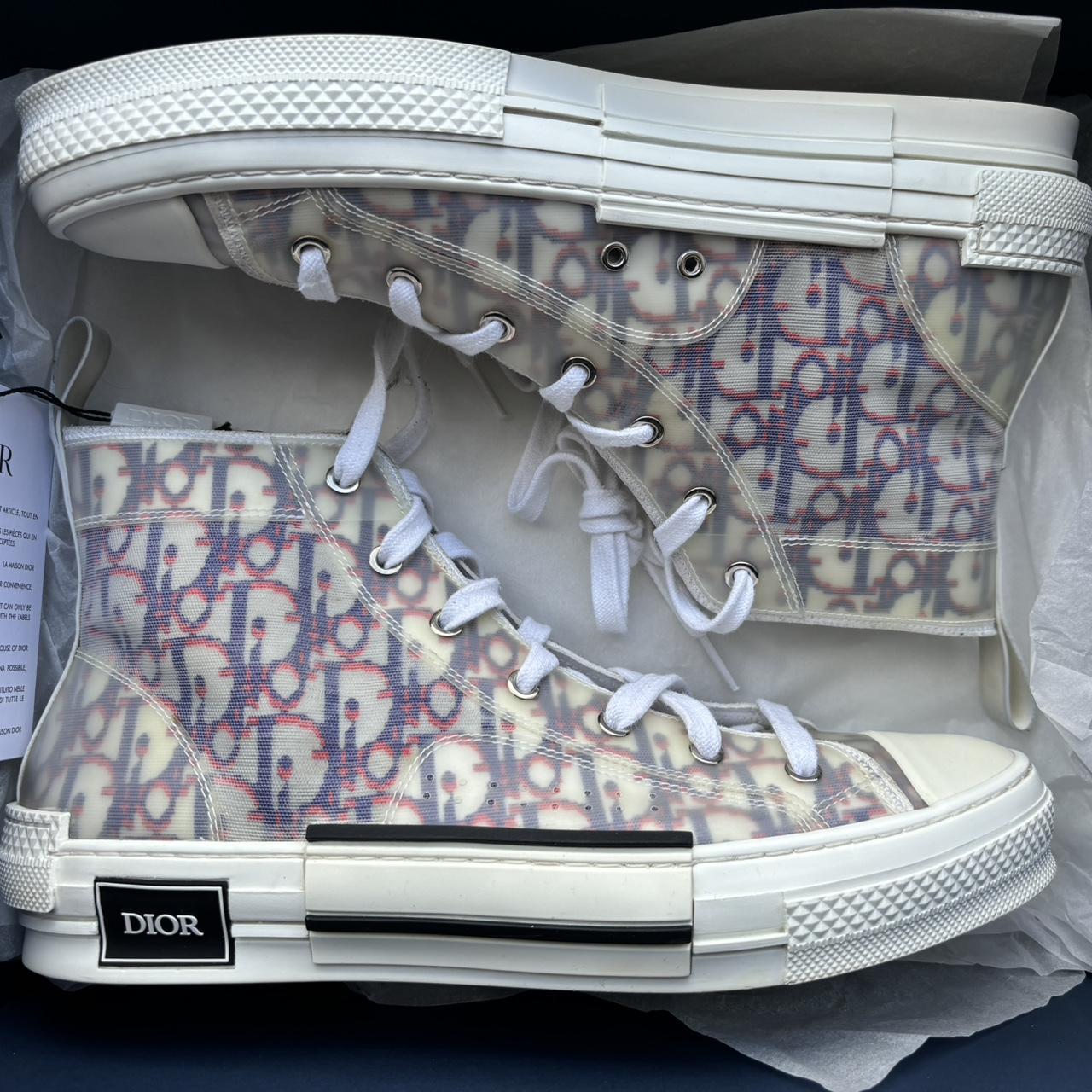 Dior B23 Red And Blue Oblique Dior Shoes Dior B23 High Top Red