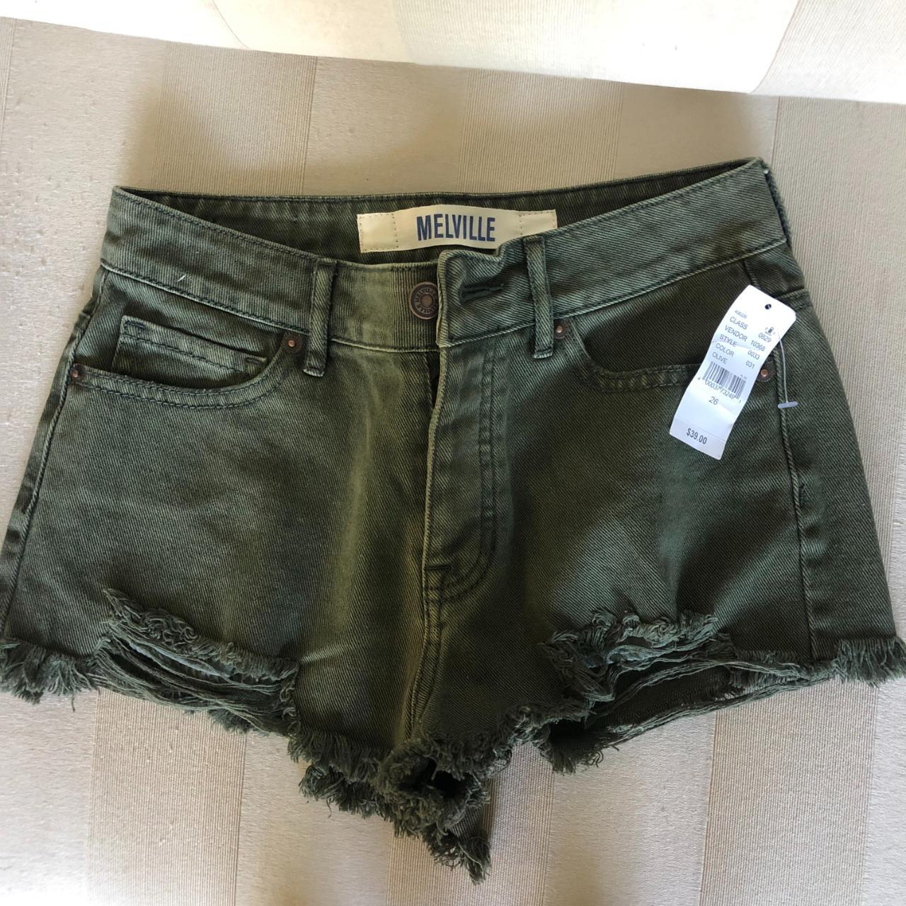 Brandy Melville Green Denim Shorts for Women
