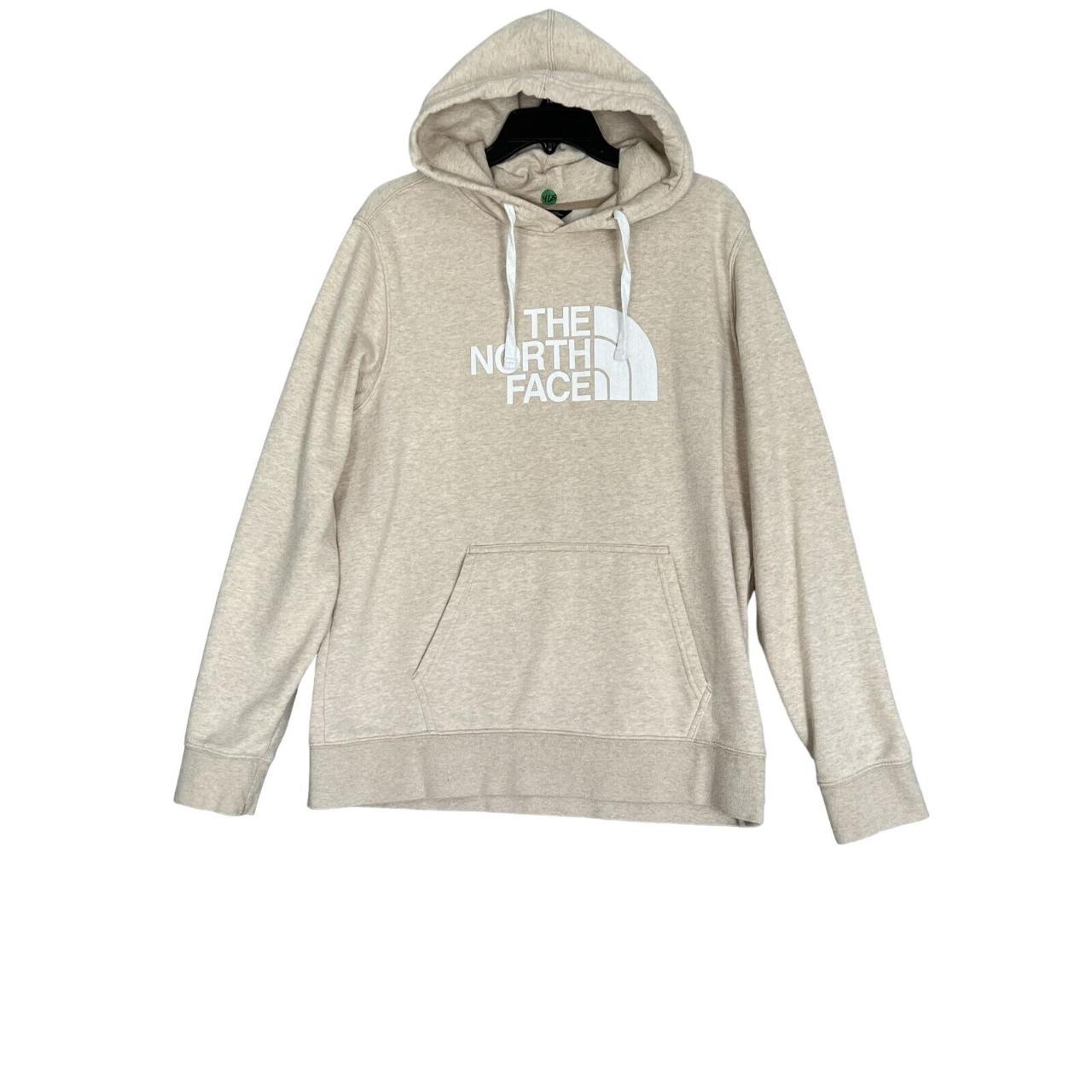 The North Face Men's Half Dome Pullover Hoodie - Tan... - Depop