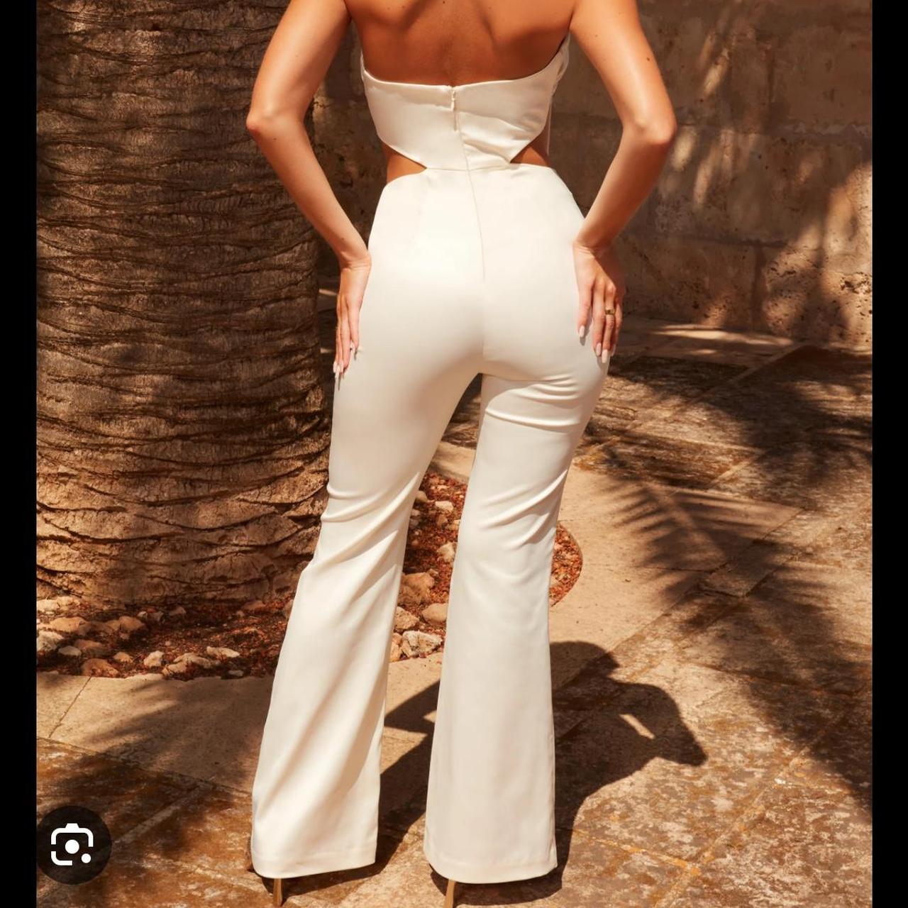 Oh polly white jumpsuit online