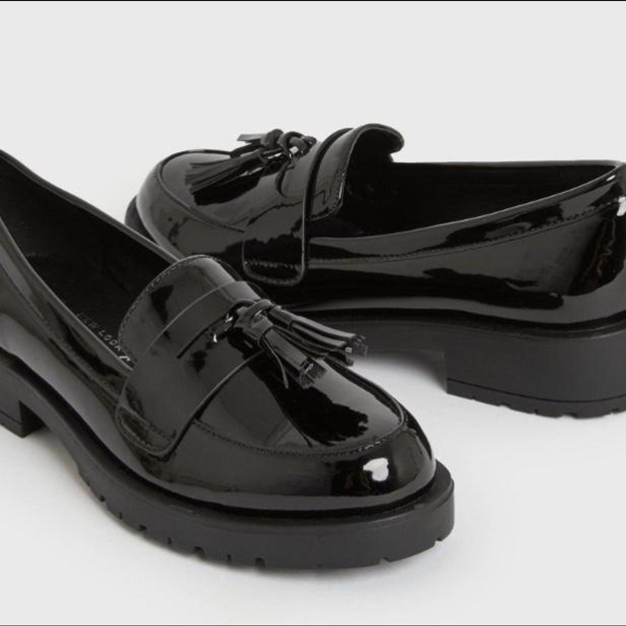 New Look Women's Black Loafers Depop