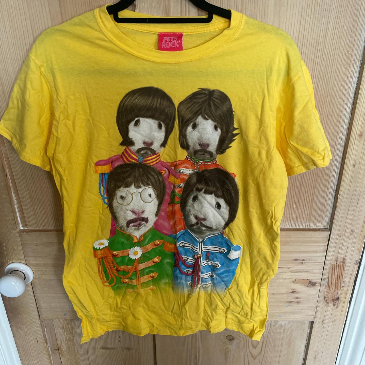 Funny hamster Beatles yellow graphic tshirt. No returns - Depop