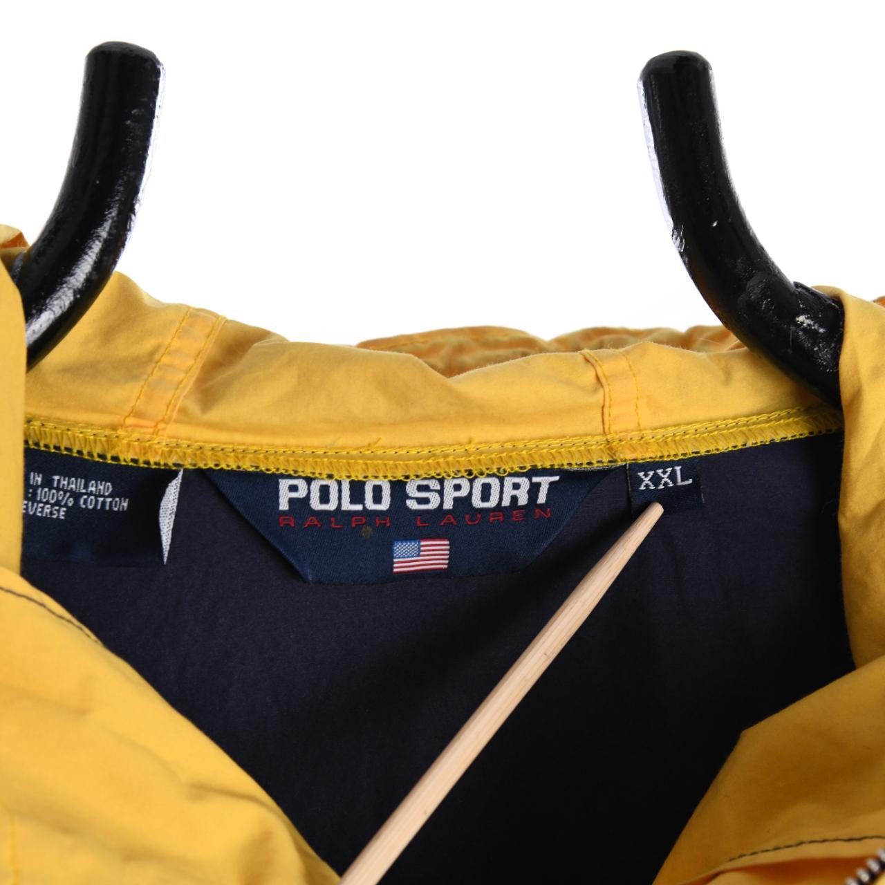 Polo Sport Men's Navy and Yellow Jacket Depop