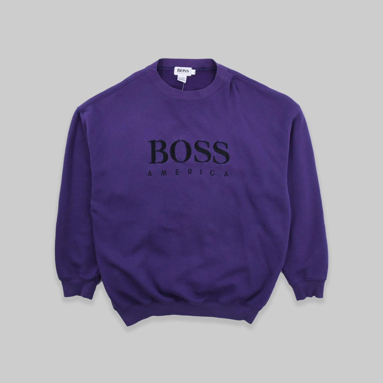 Boss America Purple Sweatshirt XL Pullover jumper Depop