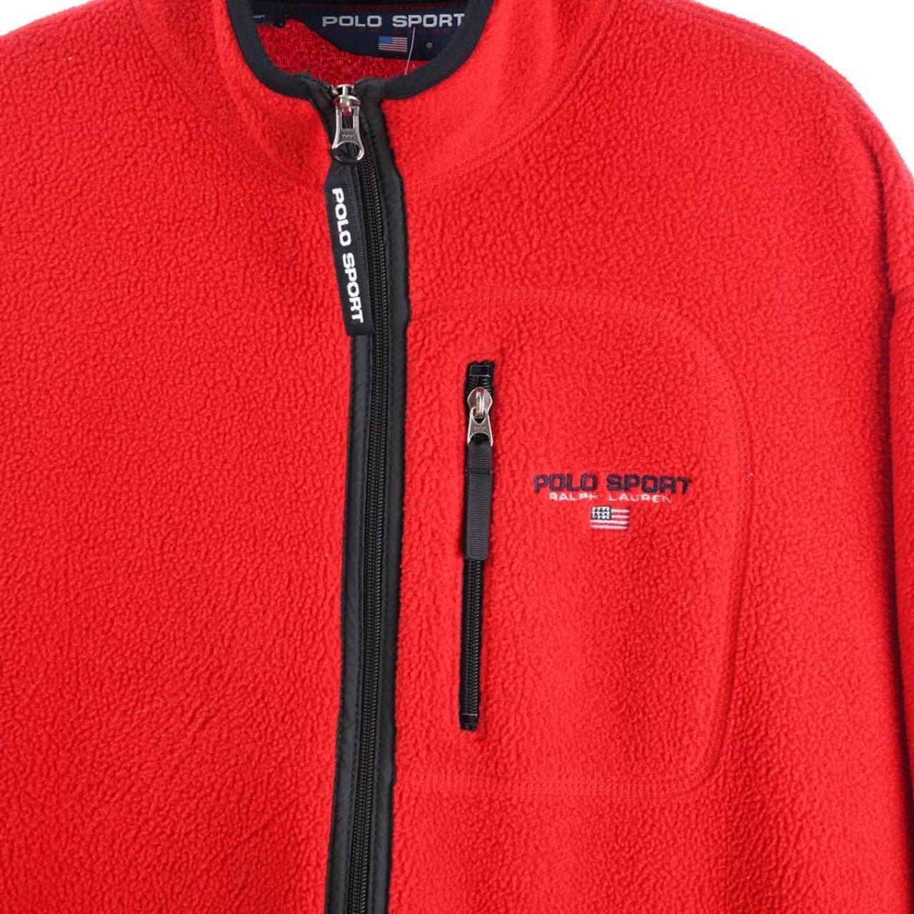 Vintage Ralph Lauren Polo Sport Zip Up Fleece Jacket... - Depop