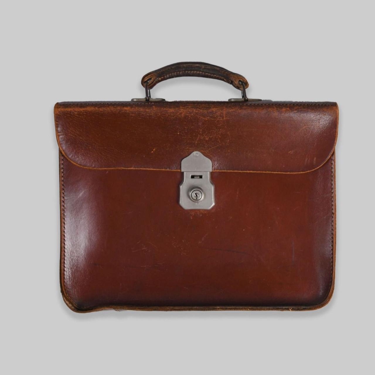 Vintage Mid Century Pendragon Brown Leather... - Depop