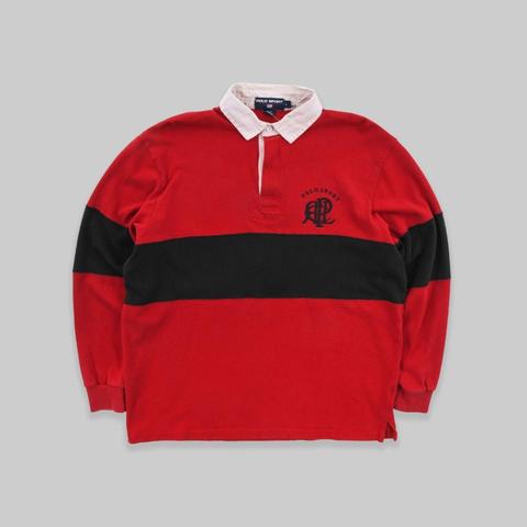 Ralph Lauren Polo Sport 1990s Rugby Shirt •... - Depop