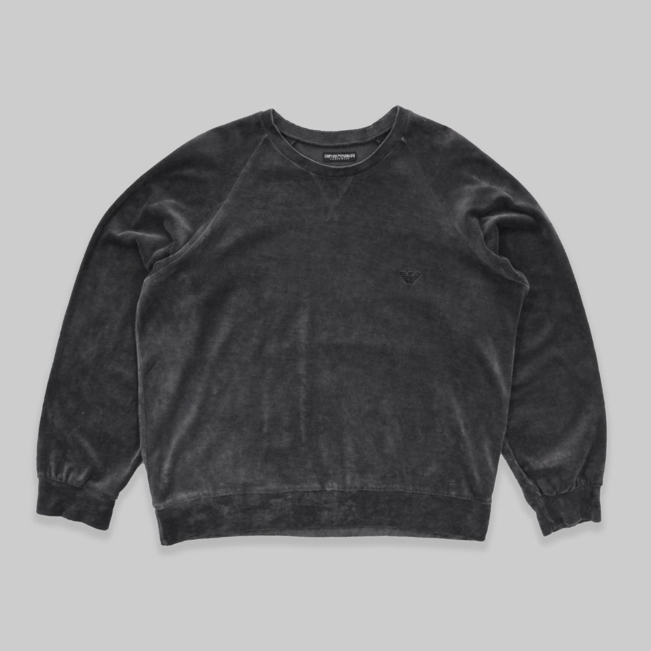 Emporio armani velour sweatshirt deals