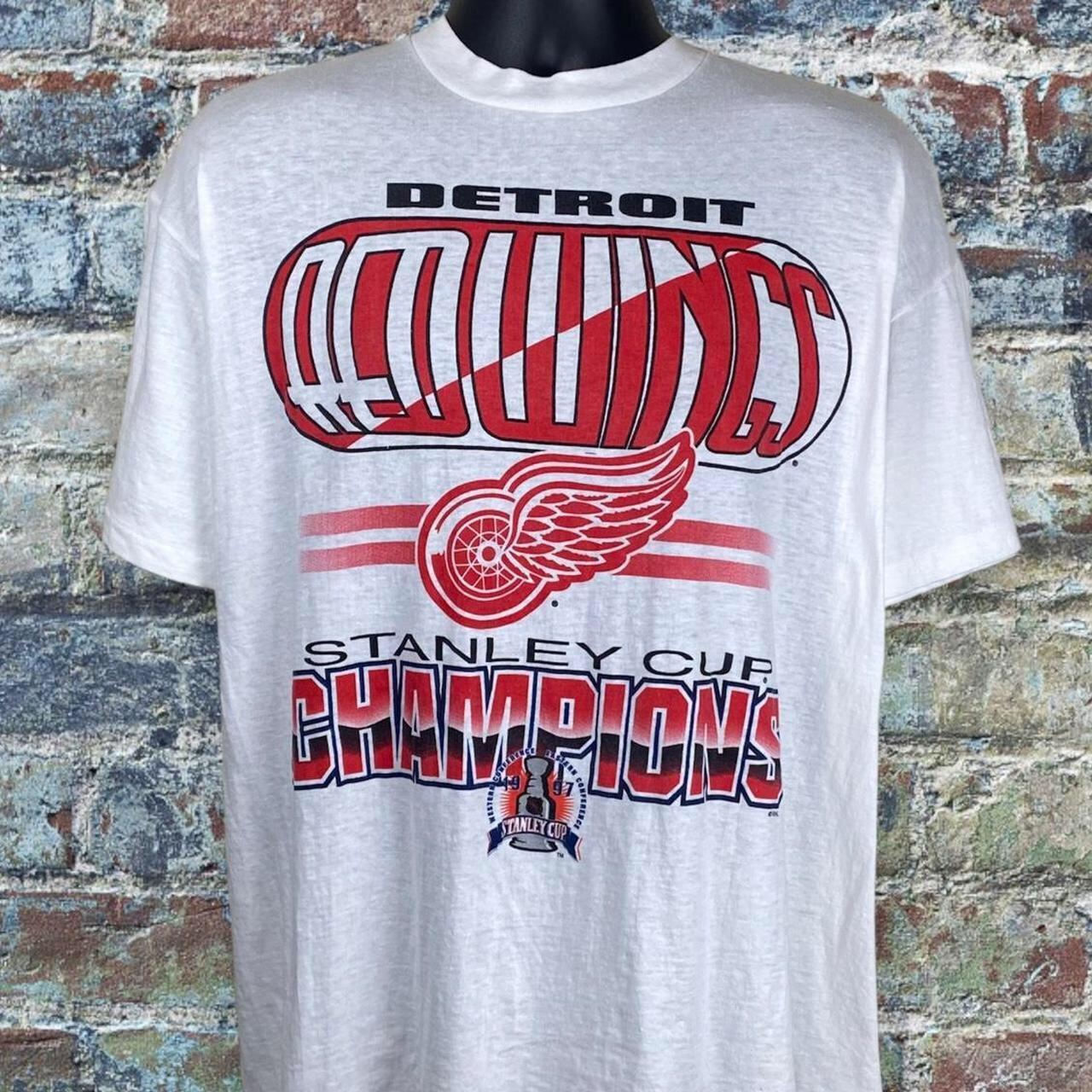 NHL Detroit Red Wings 1997 Stanley Cup Single Stitch T-Shirt (L)