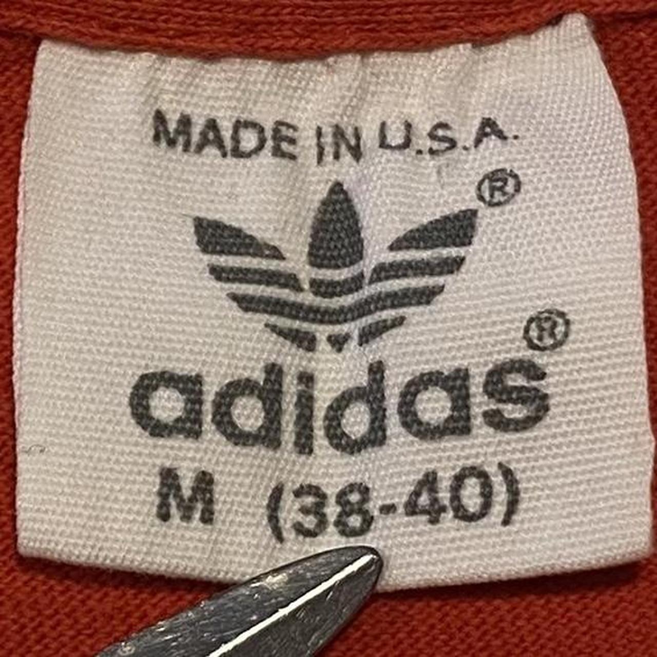 Vintage 80s 90s Adidas Made in USA Spellout Logo. Depop