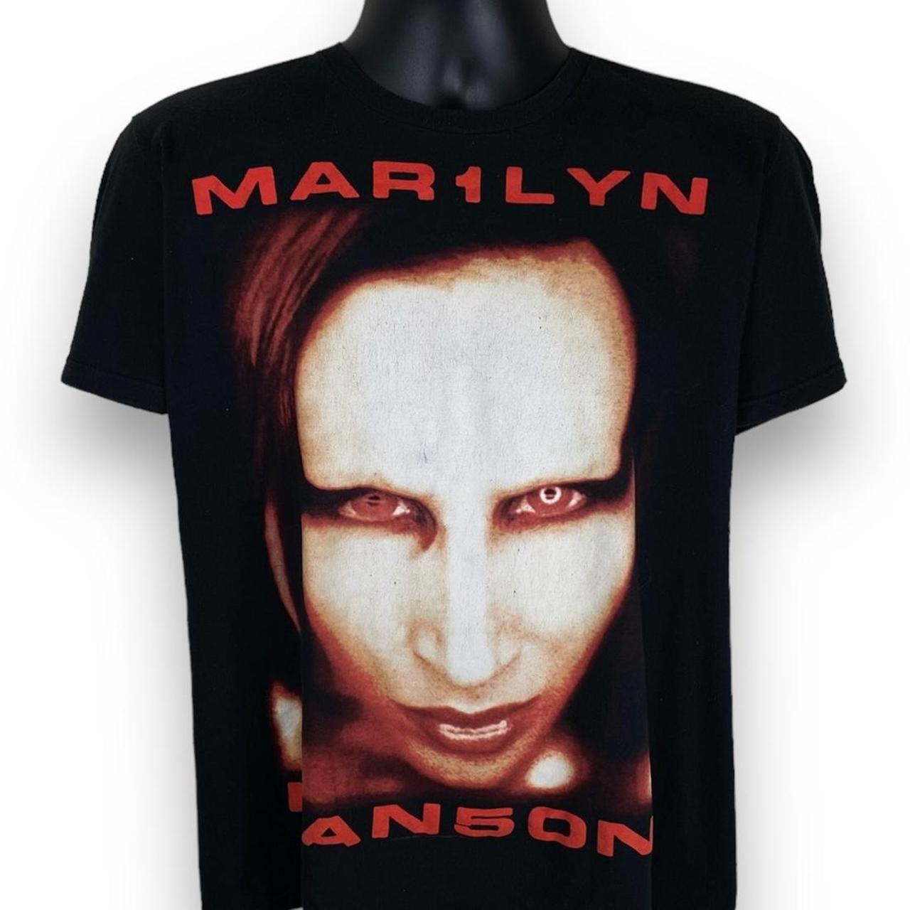 Marilyn Manson Short Sleeve Big Print Band Music... - Depop