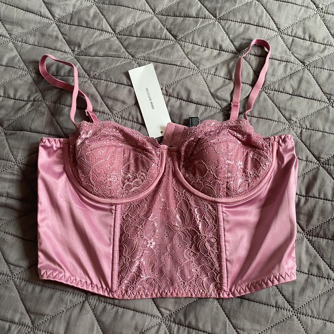 Urban Outfitters Corset Top Gorgeous Pink Colour Depop