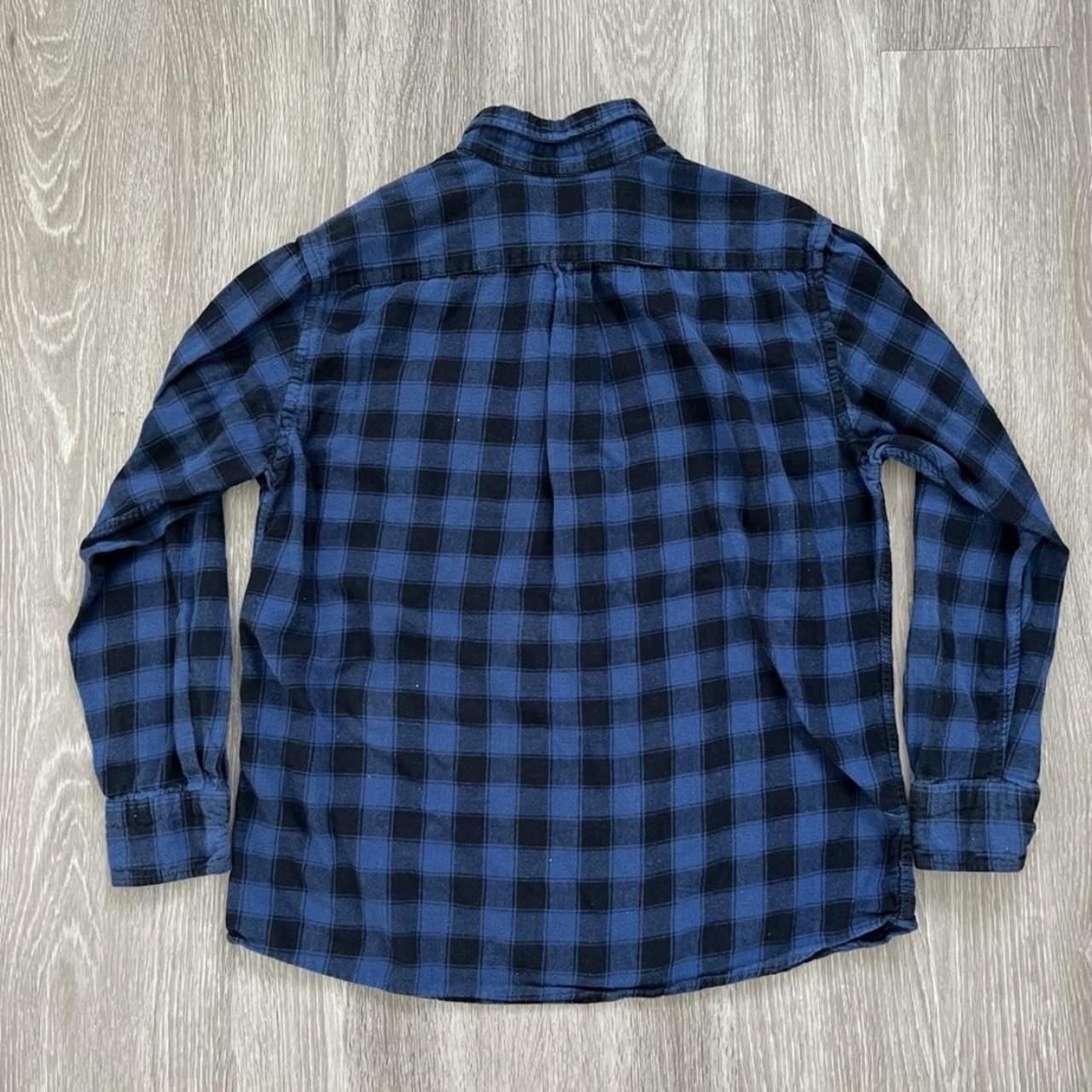 Blue flannel long sleeve shirt from Merona (Target... - Depop