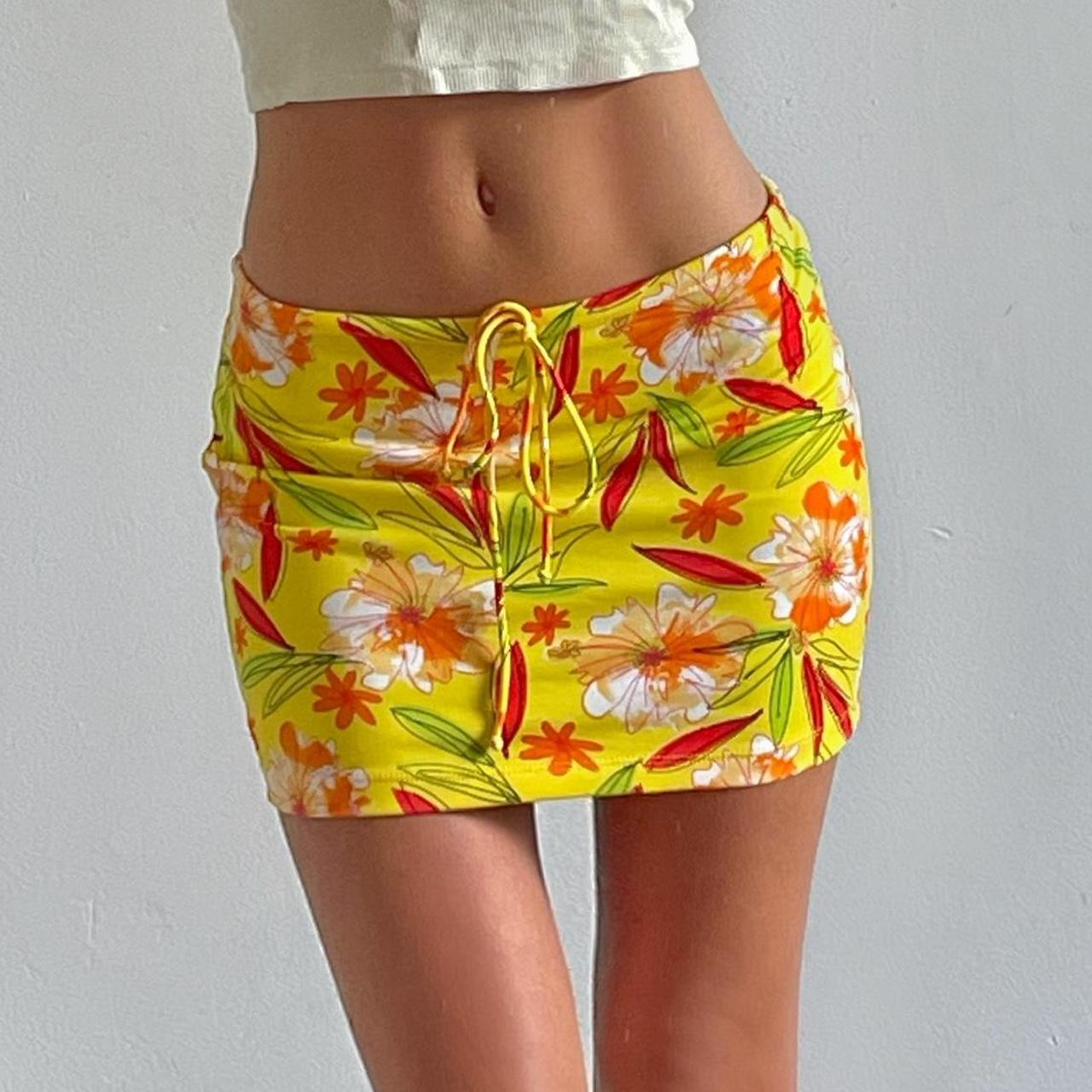 The Cutest Vintage 00s Yellow Swim Skirt Super Depop