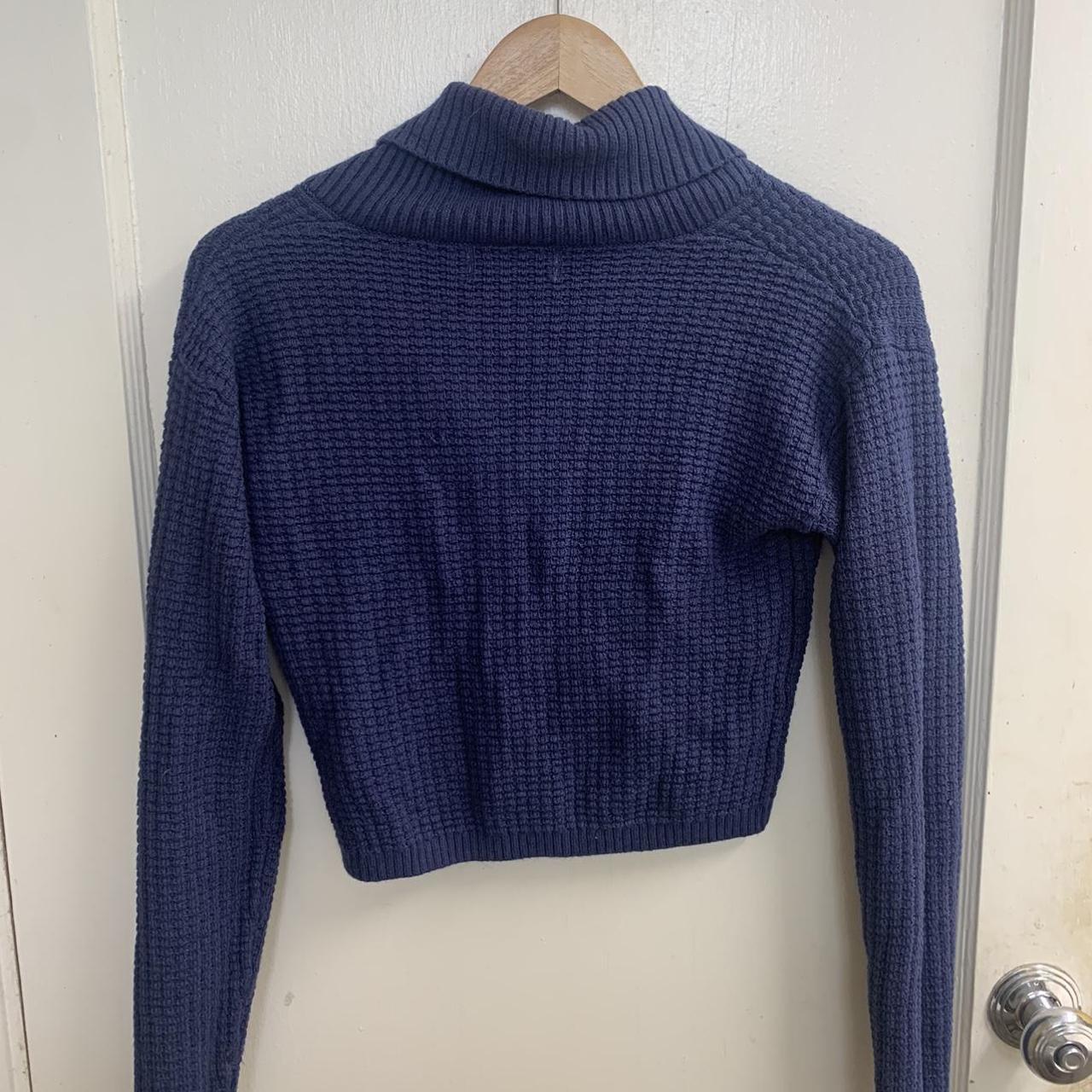 💙 Cozy and adorable knit blue cropped sweater from... - Depop