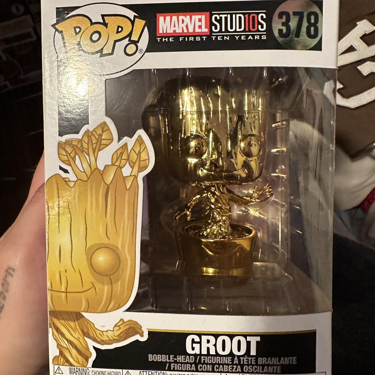 Figurine Funko POP! de Groot Chrome (378) Marvel