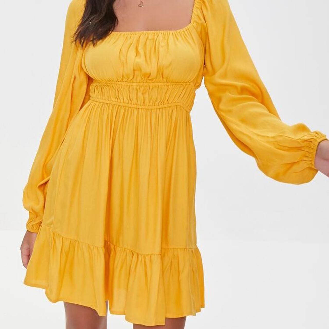 Shops yellow peasant dress