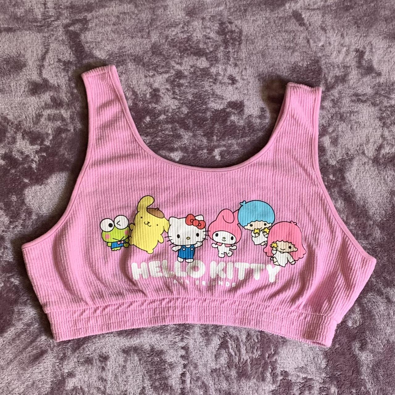 Sanrio Women's Pink Crop-top | Depop