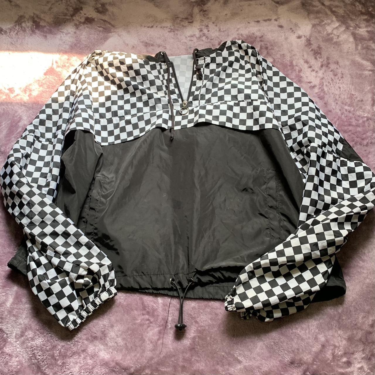 Pink and checkered on sale windbreaker