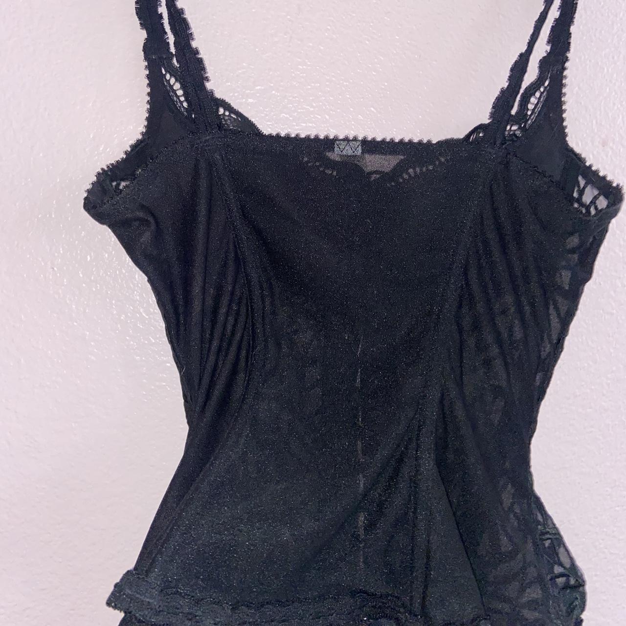 Vintage Black Maison Lejaby Lace Up Corset Really Depop