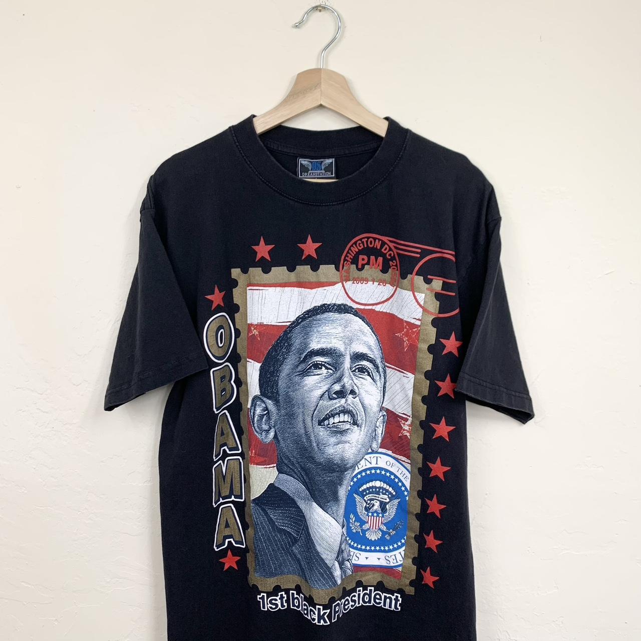 y2k Barack Obama President Stamp Art American... - Depop