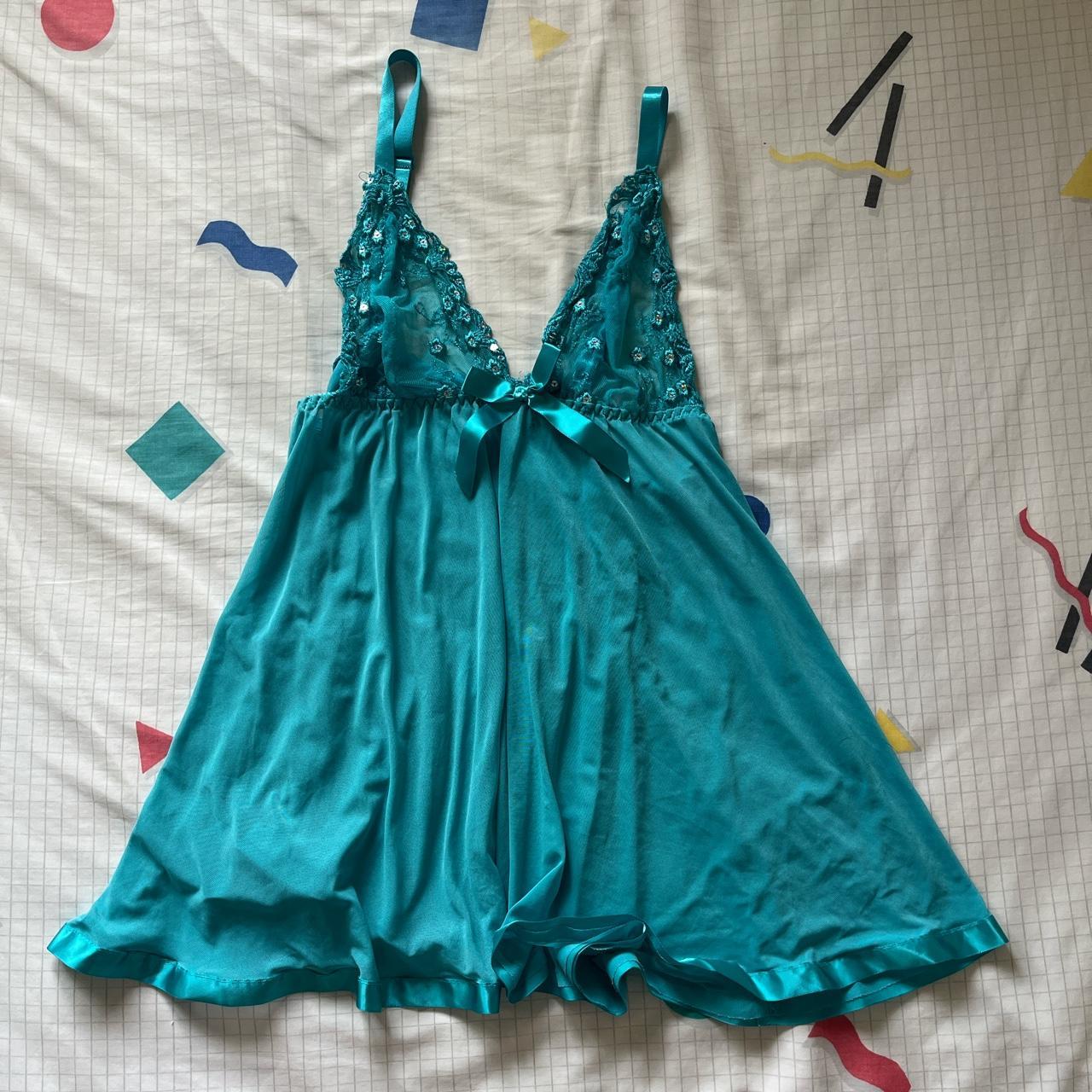 2000s Mermaid Sequin Lingerie Dress see through... Depop