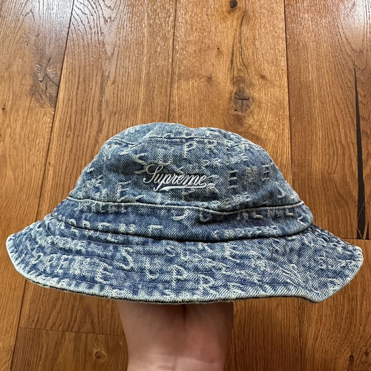 Supreme Warp Jacquard logos denim crusher blue...